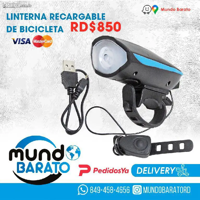 Bocina  Luz Foco Bicicleta. RECARGABLE Bicicleta BIKE ciclismo Foto 6794451-5.jpg