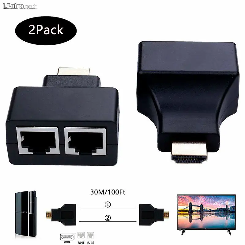 Extensor de HDMI por RED HDMI A RJ45 Doble CAT-5e/6 30 Metros Foto 6815027-2.jpg