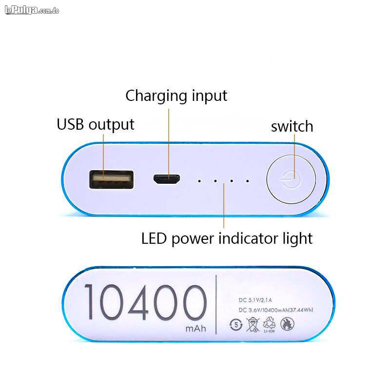 Cargador Portátil Power Bank Batería Externa de 10400mAh Larga Dura Foto 6815043-3.jpg