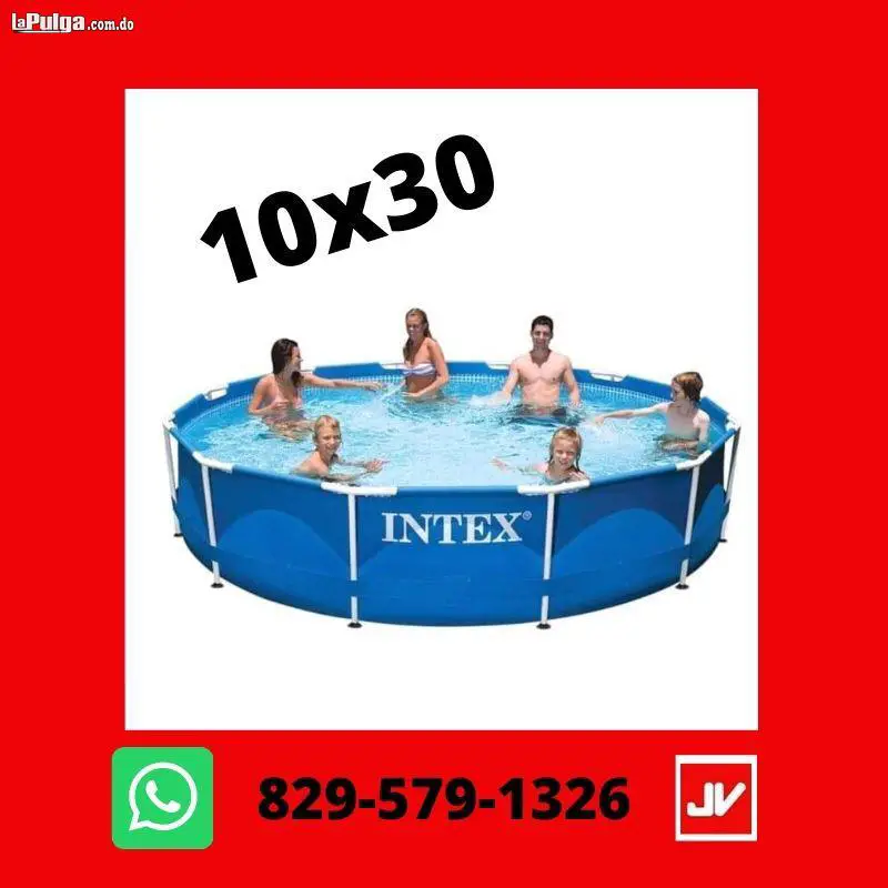 Piscina 10x30 Intex azul Redonda familiar  Foto 6852322-1.jpg