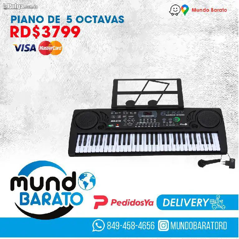 Teclado 5 Octavas Piano Stand Band Foto 6864643-1.jpg