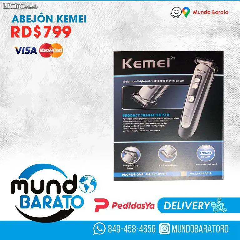 Abejon Kemei Maquina de Cortar Cabello Afeitar La Pulga Virtual