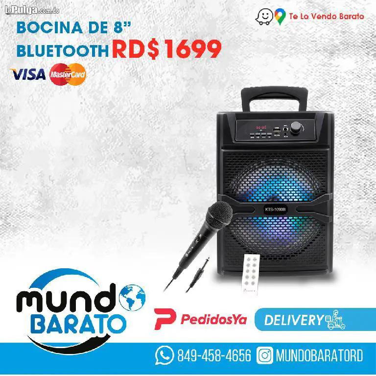 Bocina 8 Pulgadas Mediana  Micrófono Karaoke soy Tienda Foto 6871873-6.jpg