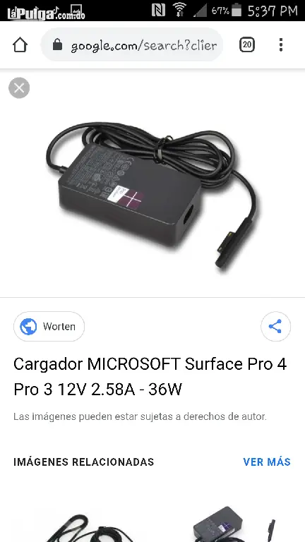 cargador surfase pro4 y pro3 Foto 6885041-1.jpg