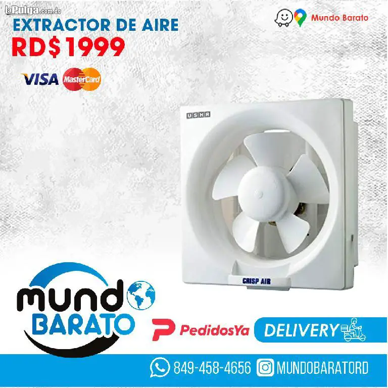 Ventilador Extractor de Aire Abanico Cocina Baño