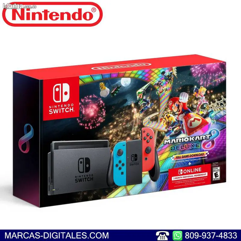 Nintendo Switch Neon Joy-Con HAC-001-01 Combo Super Mario Kart Foto 6901157-1.jpg