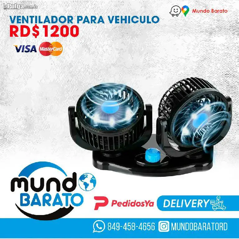 Ventilador doble para Carro Vehiculo 2 velocidades 12 voltios abanico Foto 6908130-5.jpg