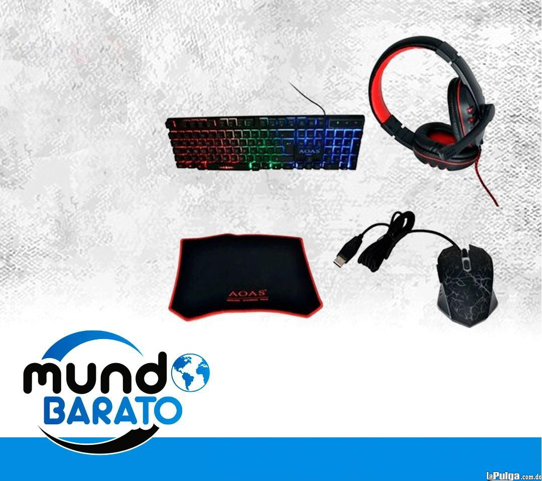 Kit de Gamer Juego Combo Teclado  Mouse  Audifonos  Mouse pad Foto 6922870-1.jpg