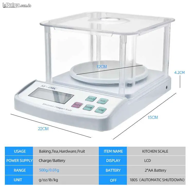 Balanzas Digital Bascula electronica peso portatil de laboratorio c Foto 6952985-5.jpg