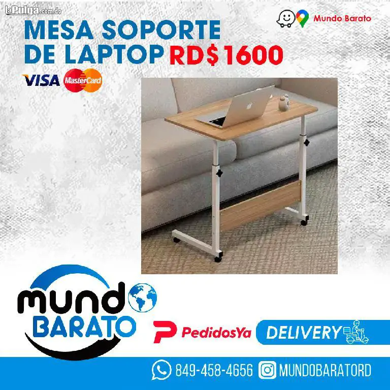 Mesa Soporte Laptop con ruedas Bandeja De Cama Altura desayunador. Foto 6971919-2.jpg