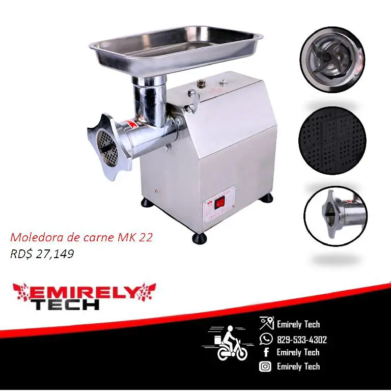 Moledora de carne industrial molino de acero inoxidable trituradora Foto 6973508-6.jpg