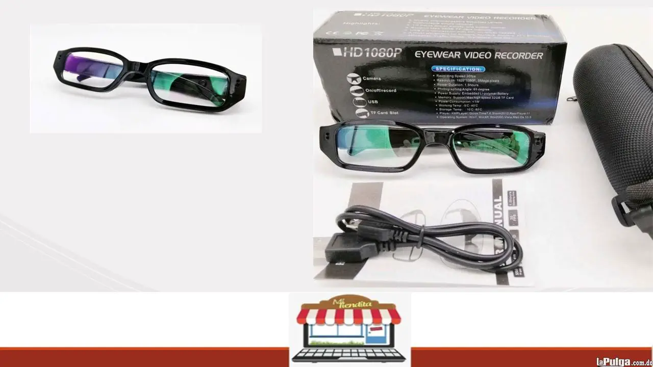 Gafas espía Mini 720P Cámara - Cámara oculta portátil portátil