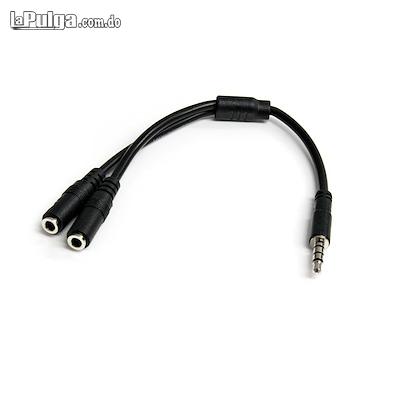 Adaptador de sonido audio convertidor para audifono y microfono  Foto 6981682-3.jpg