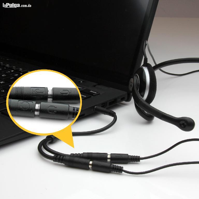 Adaptador de sonido audio convertidor para audifono y microfono  Foto 6981682-5.jpg