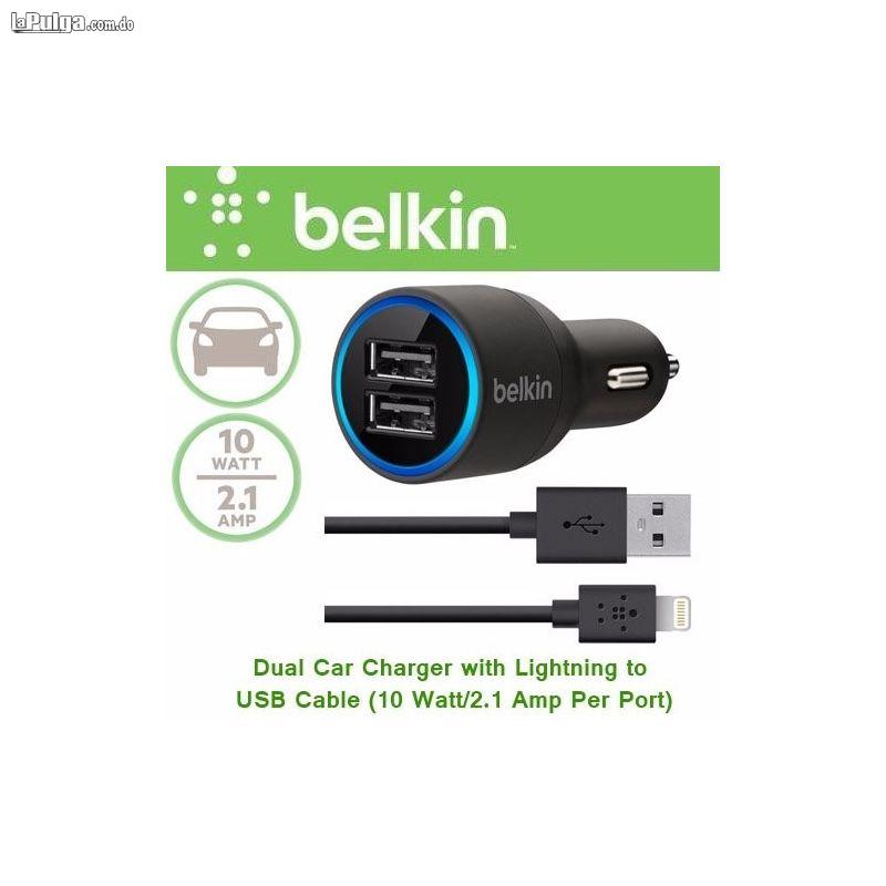 CARGADOR BELKIN PARA CARRO DOBLE PUERTO CON CABLE MICRO USB Foto 6982287-3.jpg