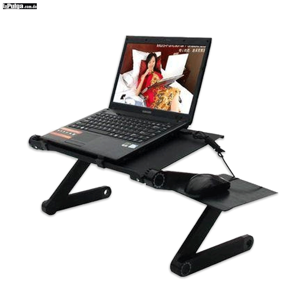 Mesa para laptop portatil de Aluminio computadora con enfriador ventil Foto 6983980-4.jpg