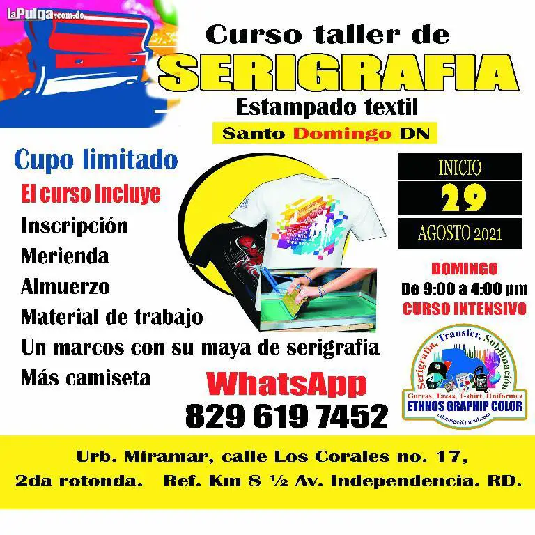 Cursos Taller De Serigrafia .agosto 29