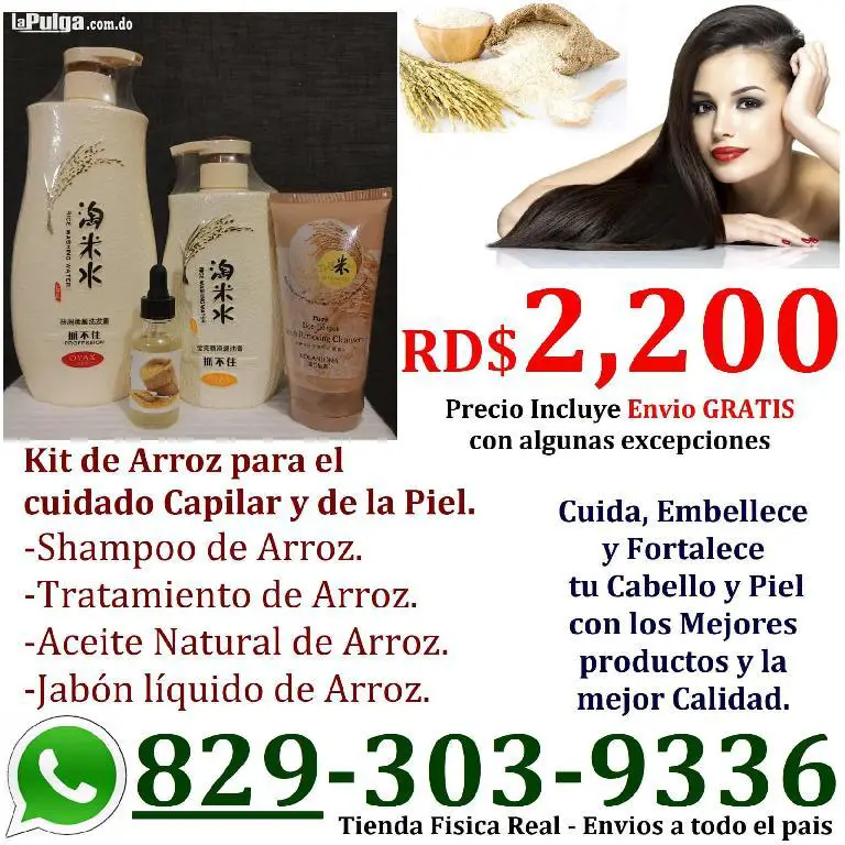 kit de  4 productos importados de THAILANDIA arroz extracto cabello Foto 6999399-1.jpg