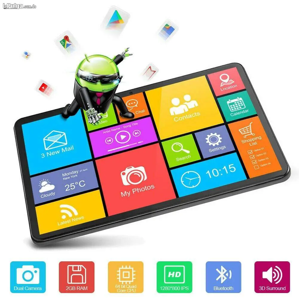 TABLET DE 10.1 CON DOBLE CAMARA 32G QUAD CORE ANDROID 9.0 BLUETOOTH GP Foto 7013901-4.jpg