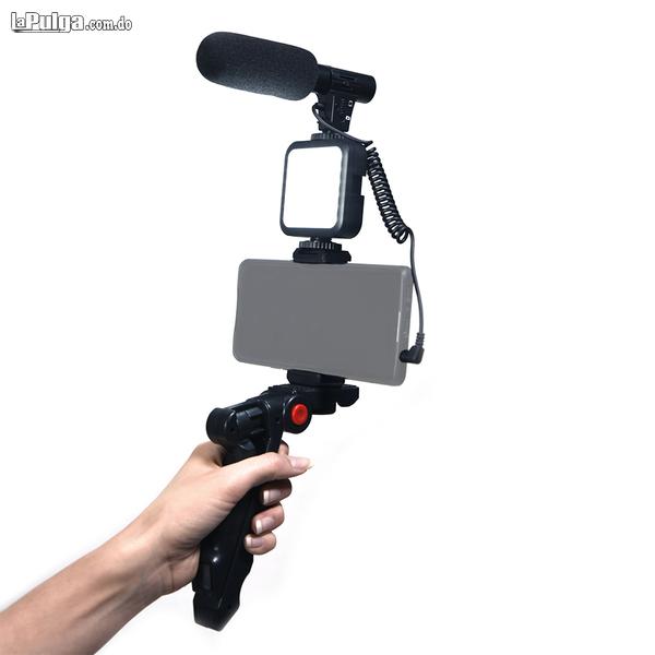 Vlogging Kit tripode para celulares grabaciones grabar videos  Foto 7022105-7.jpg