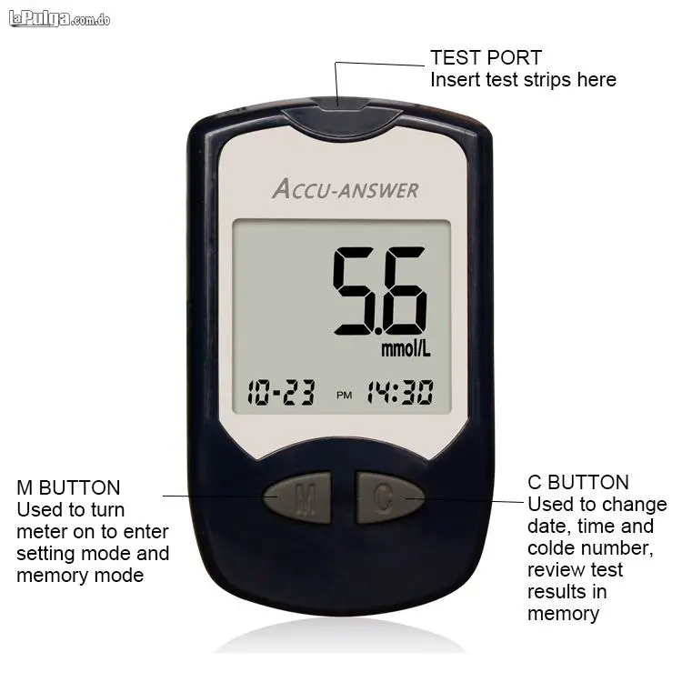 Glucometro Digital Sistema de monitoreo glucosa Medidor Foto 7025448-5.jpg