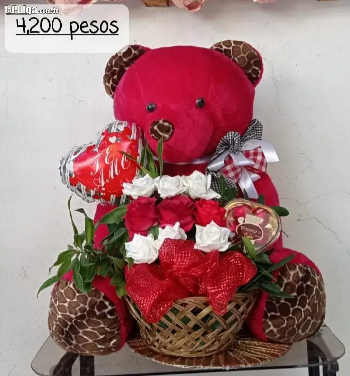 Peluche con flores naturales Foto 7034845-4.jpg