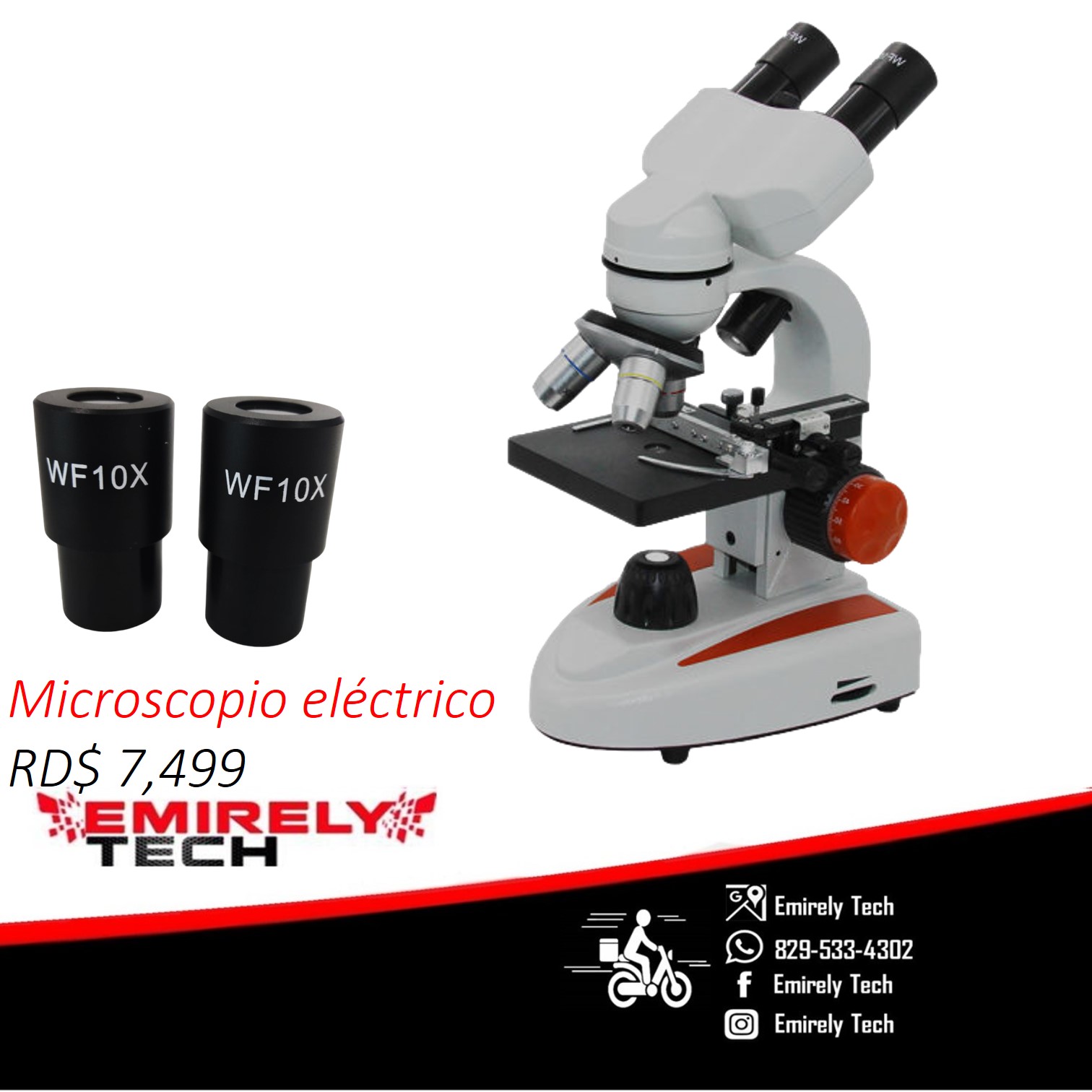 Microscopio electrico binocular biologico profesional para examen clí Foto 7041684-6.jpg