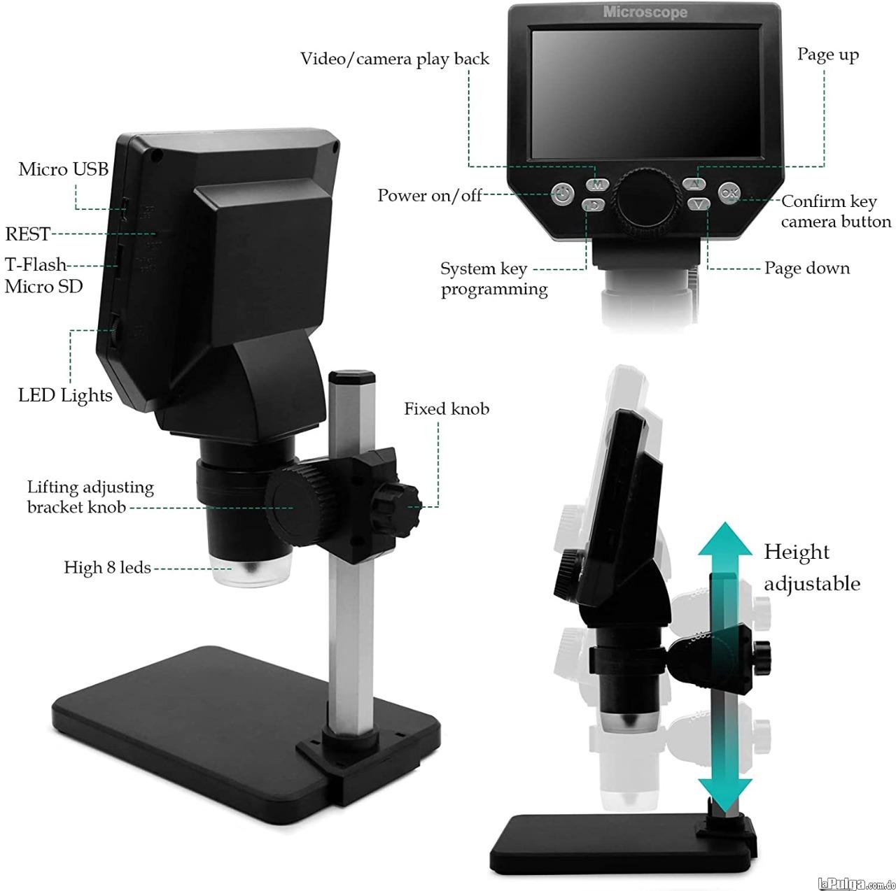 Microscopio USB digital con pantalla 4.3 pulgadas 1000X soporte ajusta Foto 7054740-1.jpg