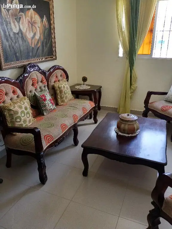 Juego de Muebles de Caoba Tapizado  Foto 7069344-2.jpg