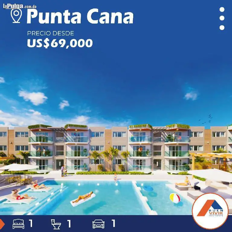 Apartamento en sector Punta Cana - Punta Cana 1 habitaciones 1 parqueo Foto 7083483-5.jpg