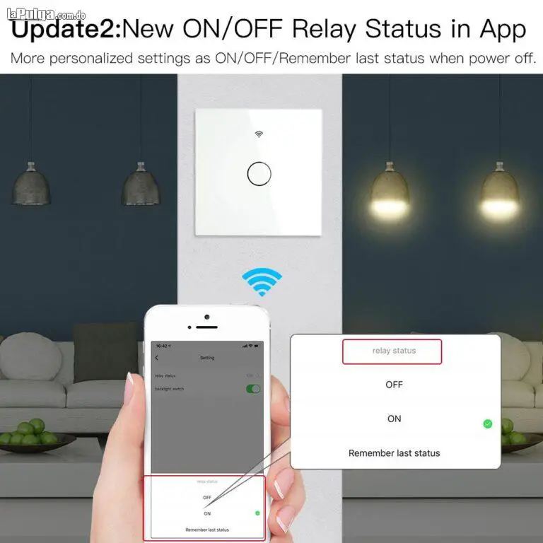 Interruptor tactil WIFI 1 conector No usa neutro Foto 7108553-2.jpg