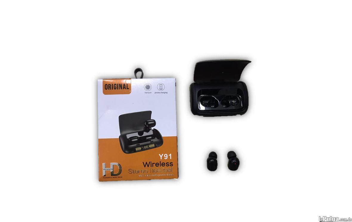 Audifonos inalambricos estereo M-Y91 su estuche puede ser usado como  Foto 7111669-3.jpg