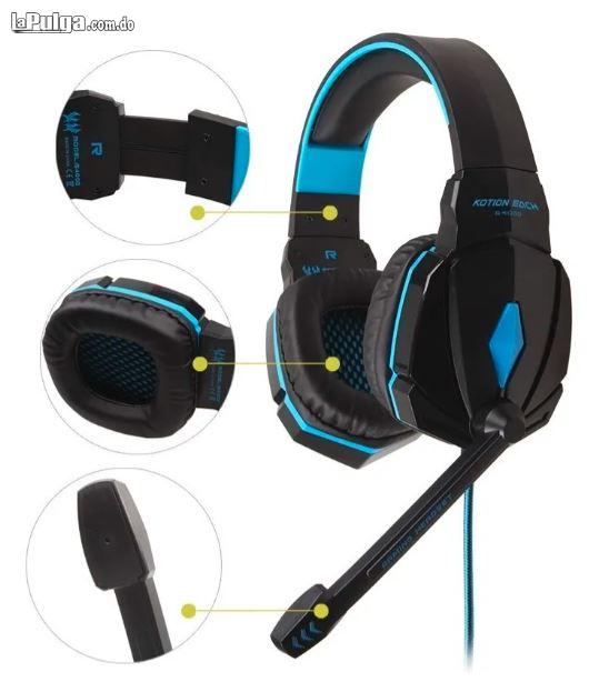 Auriculares Gamer Alpha A9000 Play Microfono Luz RGB Cancelacion Sonido