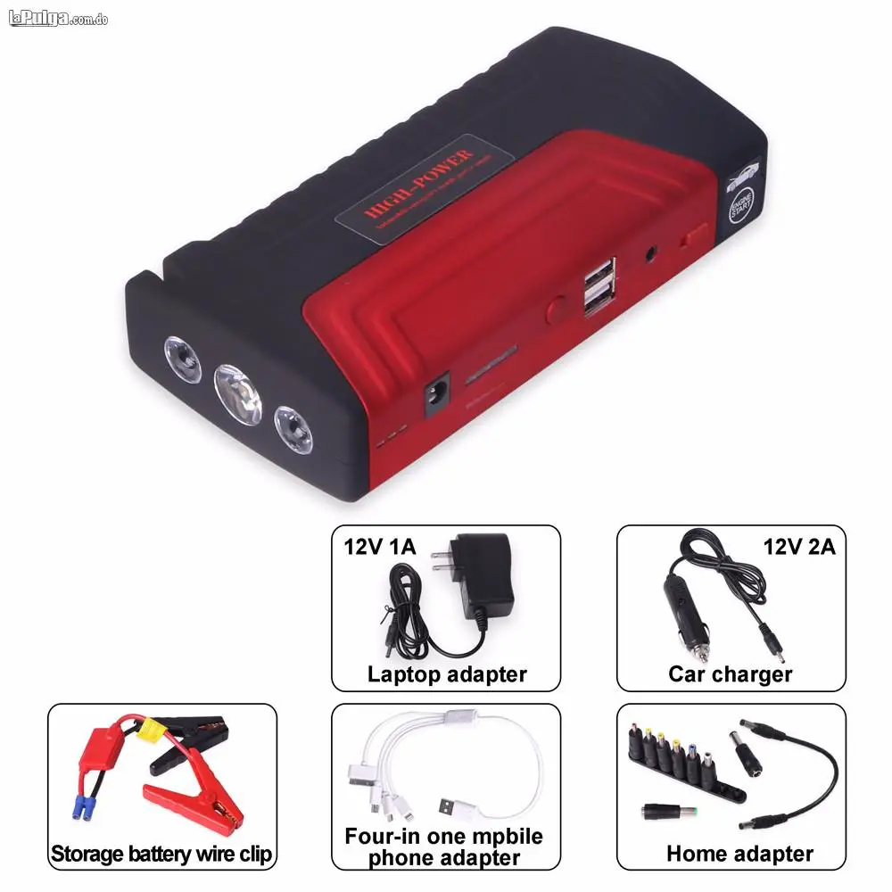 jumper de baterias para carros con puertos USB y diversos conectores. Foto 7112456-1.jpg