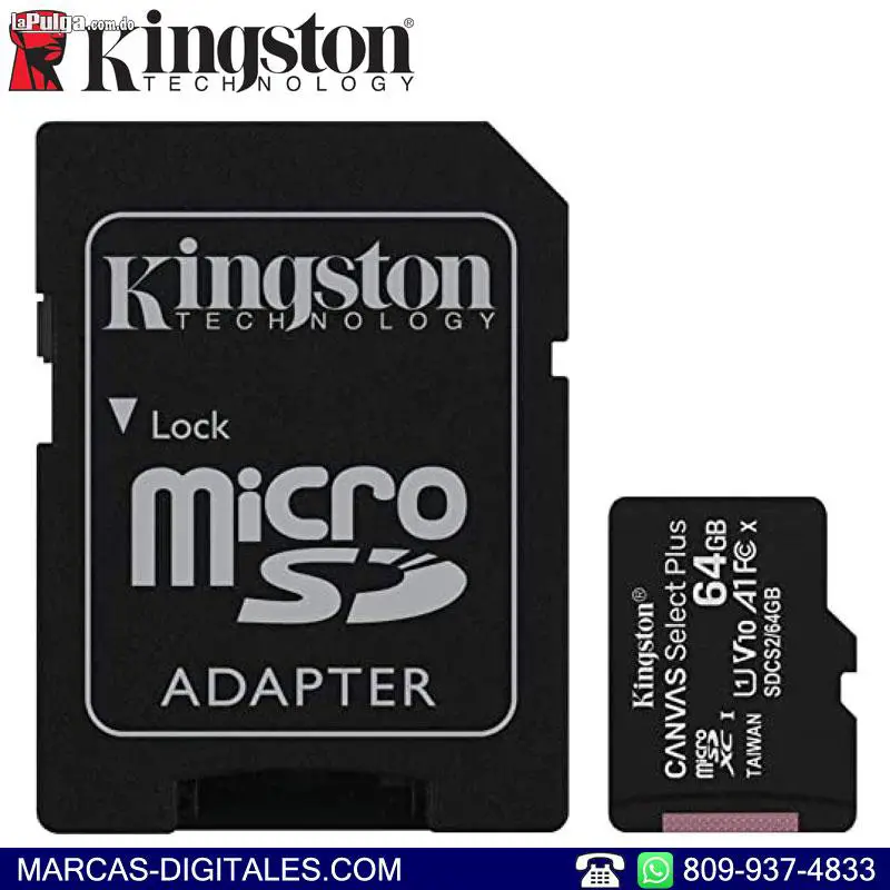 Kingston Canvas Select MicroSD 64GB Memoria Clase 10 UHS-1 A1 Foto 7119590-1.jpg