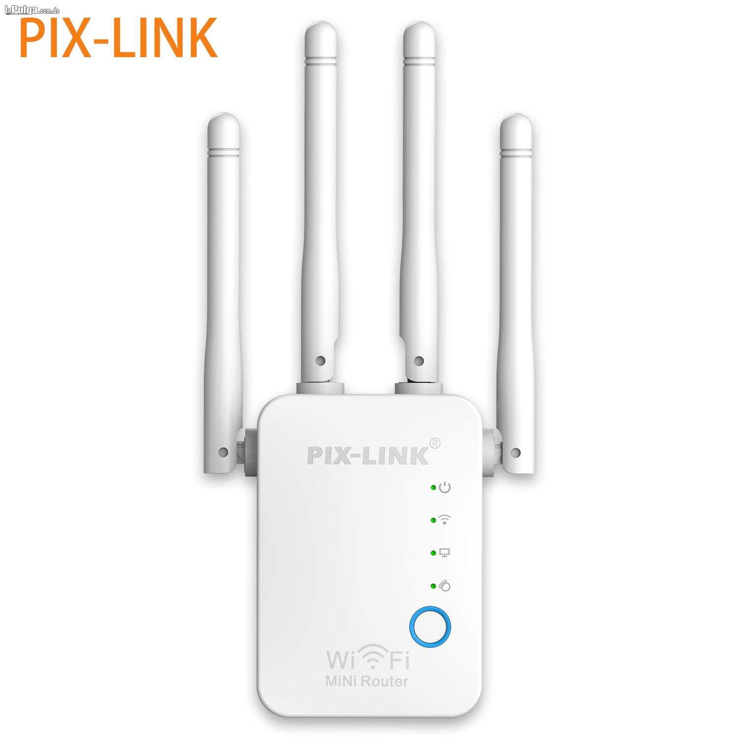 Repetidor Y Router Wifi, Pix-Link, 4 Antenas 300Mbps. En Caja. por mayor  sku:24084