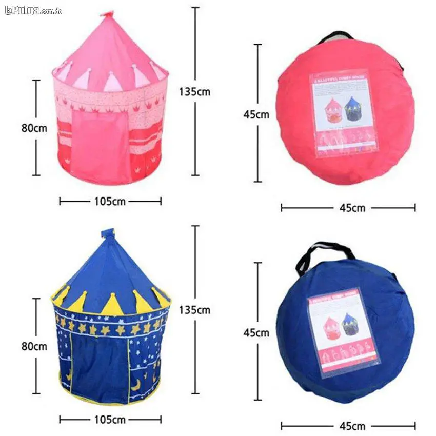 Castillo para Niños Niñas Carpa Armable Portátil Jugar Casita Jugue Foto 7123048-4.jpg