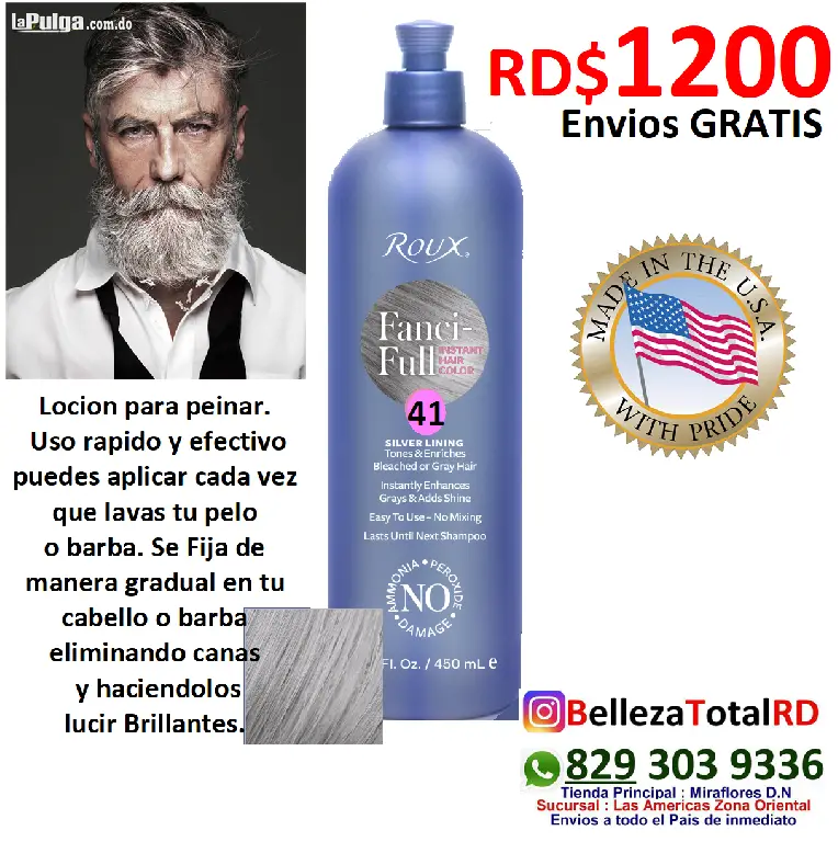 Fancy full para hombres resaltar canas cabello gris blanco metal Foto 7125094-5.jpg