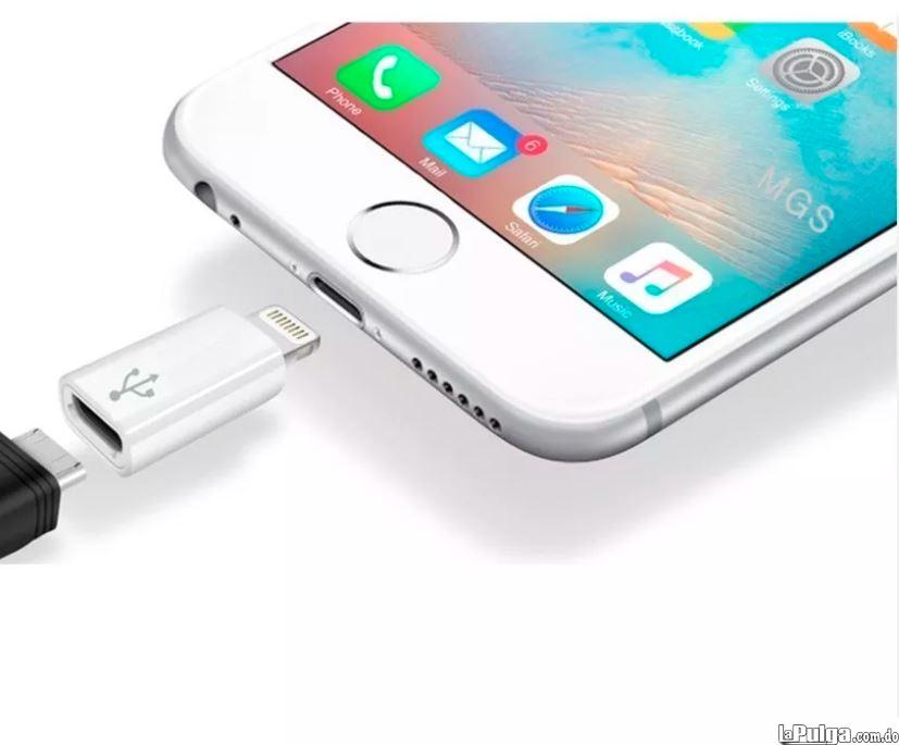 Adaptador de micro USB V8 a conector lightning iPhone Foto 7127143-2.jpg