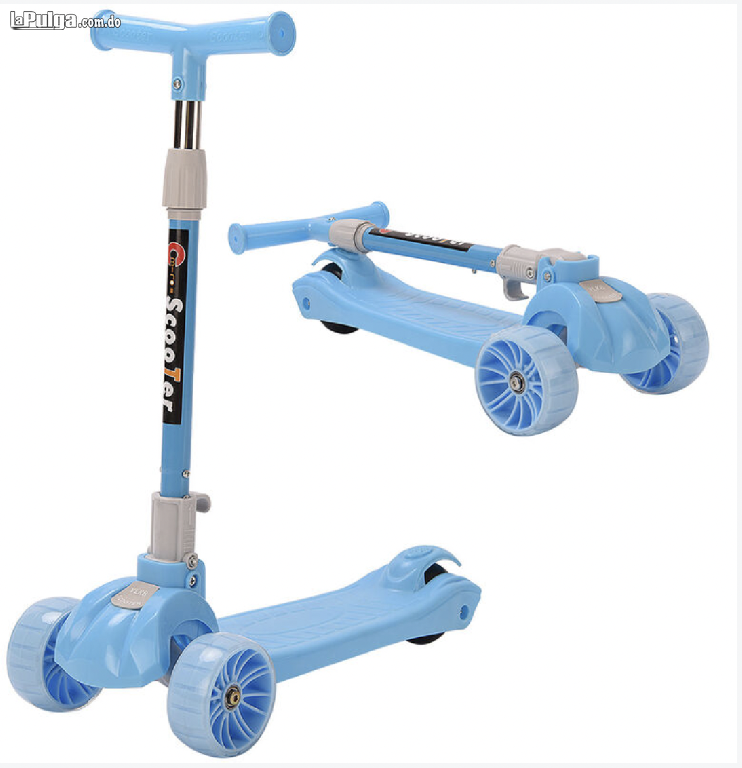 Monopatín Scooter patineta para niños, luces en las ruedas 
