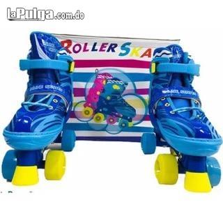 Patines Roller Skate AZUL CH 4 Ruedas Ajustables Niños  Foto 7127540-4.jpg