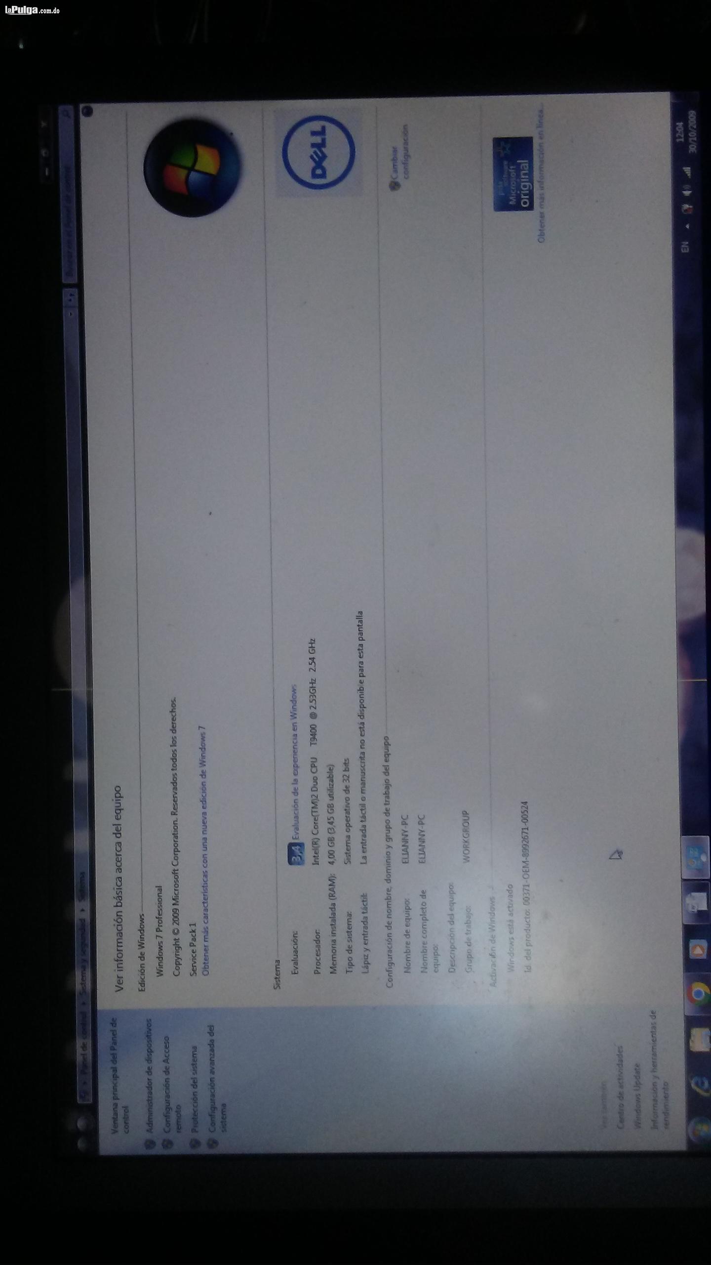 Laptop Dell 4Gg de Ram 160 disco duro No tiene bateria Foto 7134914-4.jpg