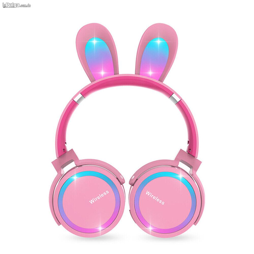 Auriculares inalámbricos con Orejas de conejo para niñas audifonos t Foto 7135930-5.jpg