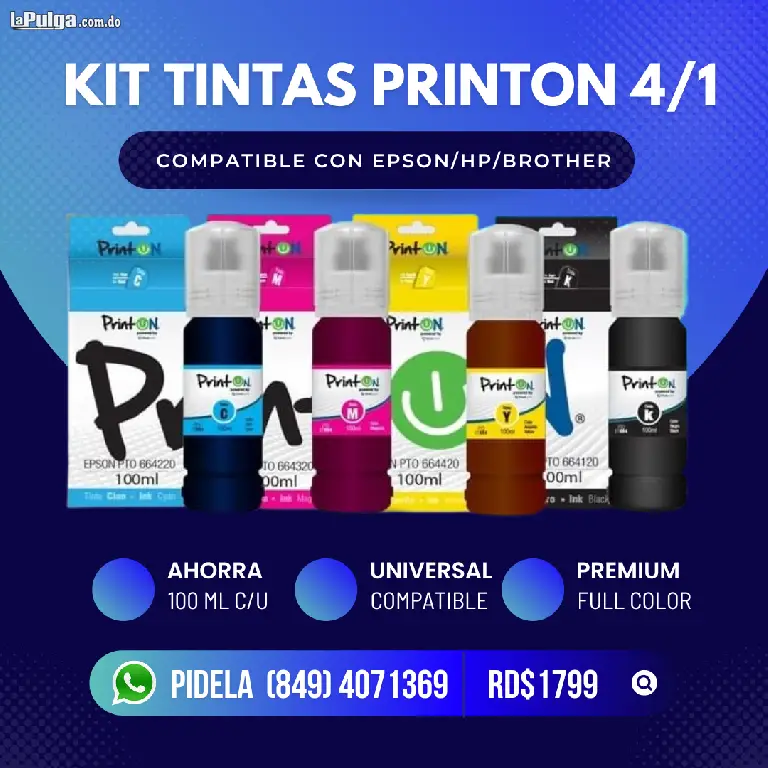 OFERTA TINTAS PRINTON PARA EPSON HP BROTHER 664 544 506 GT53 Foto 7136016-2.jpg