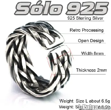 Anillo ajustable  estilo Vikingo / Plata  925 Foto 7137360-1.jpg