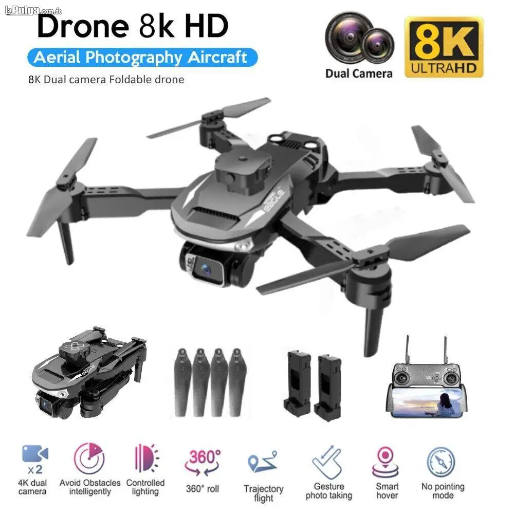 DRONES S165 CON DOBLE CAMARA 4K CON SENSORES ANTICHOQUES CON 2 BATERIA Foto 7138756-2.jpg