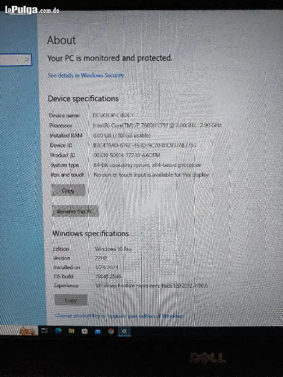 Dell Latitude 7480 i7-7600u 7 Generación  256gb Ssd 14 1080p Pan Foto 7139590-2.jpg