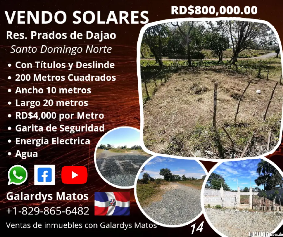 Solares en ventas a RD4000 el Metro desde 180 Mts2 Foto 7152863-2.jpg