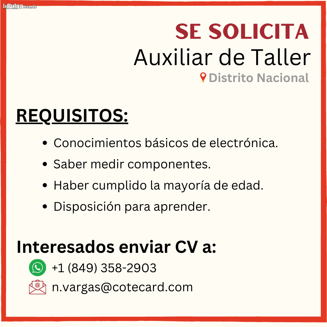 VACANTE Auxiliar de Taller Foto 7154038-1.jpg