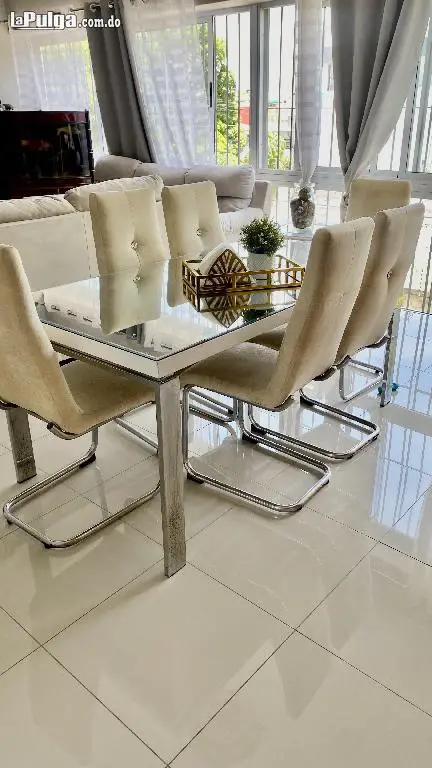 Comedor 6 sillas tope de espejos biselado  Foto 7155641-4.jpg